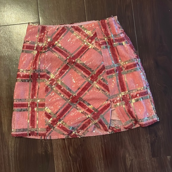 Plaid sparkly skirt - Picture 1 of 2